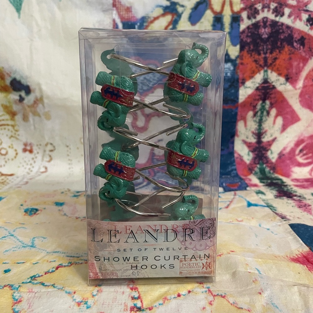 Tracy Porter Poetic Wanderlust Leandre Elephant Shower Curtain Hooks